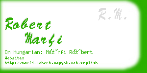 robert marfi business card